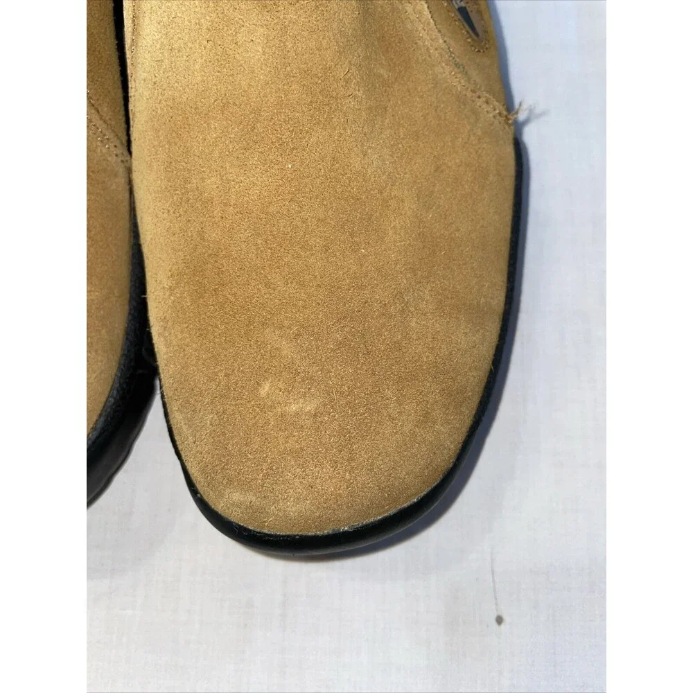 Roper Hiking Shoes Mens Size 13 M Tan Suede Leather Grip Sole Slip On
